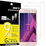 NEW'C 2 Stück, Panzer Schutz Glas für Samsung Galaxy A3 2017, Frei von Kratzern, 9H Härte, HD Displayschutzfolie, 0.33mm Ultra-klar, Ultrabeständig