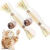 Aucenix Silvervine Kaustäbchen für Katzen, natürliche Matatabi-Kaustäbchen, Katzenspielzeug für die Zahnreinigung der Katze, Katzenminze-Sticks für den Innenbereich von Katzen, Kätzchen, Kätzchen