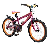BIKESTAR Kinderfahrrad 18 Zoll für Mädchen und Jungen ab 5 Jahre | Kinderrad Urban Jungle | Fahrrad für Kinder Berry & Orange | Risikofrei Testen