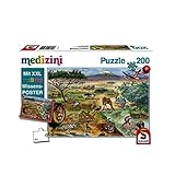 Schmidt Spiele Puzzle 56292 Kinderpuzzle, Tiere in Ostafrika Medizini (inklusive Poster), 200 Teile