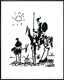Close Up Pablo Picasso Don Quixote Kunstdruck (52x41 cm) gerahmt in: Rahmen schwarz