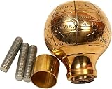Vintage Messing Globe Kopf Griff Holz Gehstock mit Stang