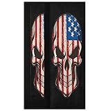 Oarencol Türgriffabdeckungen mit amerikanischer Flagge, Totenkopf, für Kühlschrank, Backofen, Geschirrspüler, 2 Stück