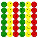 Oblique-Unique® 180 Smiley Face Sticker ø 2cm - Lächeln (Gün) - Neutral (Gelb) - Traurig (Rot)