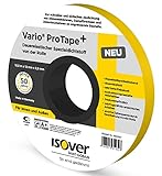 ISOVER 560267 Vario ProTape + Dauerelastischer Dichtstoff von der Rolle für Innen und Außen, gelb