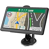 Navigationsgerät für Auto LKW 2023 - GPS Navi 7 Zoll PKW LKW Navigation mit Europa UK 52 Karten, Lebenslang kostenloser Kartenupdates, Blitzerwarnung Spracheführung POI Fahrspurassistent