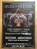 Vinylnerds Queensryche Original Konzert Plakat Tour Poster München Backstage 30.07.2019