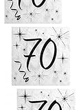 Servietten mit Geburtstags-Motiv „70“ Jahre, 20 Stück