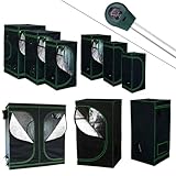 Melko Growbox 40x40x120 cm Growschrank inkl. 3 in 1 Feuchtigkeitsmessgerät für Pflanzen Growzelt Growtent Zuchtzelte Pflanzenzucht Ganzjährige Pflanze, Lichtdicht und W
