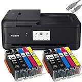 Bundle Canon PIXMA TS9550 Tintenstrahldrucker Multifunktionsgerät (A3 Drucker, Scanner, Kopierer) mit 10 komp. Youprint® Druckerpatronen für PGI-580/CLI-581 XXL +USB-Kabel