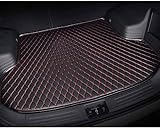 Auto Kofferraummatte für Nissan Juke 2010-2017, Leder Kofferraumwanne Schutzmatte Wasserdicht rutschfest Autozubehör,C/Black-Red