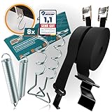 Das wetterfeste Sturmband Markise Set für Thule Omnistor (inkl. 8X Kederleiste Haken) - Sturmsicherung für Vorzelt und Zubehör fürs Wohnmobil - Wohnwagen hold down Side kit mit S