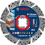 Bosch Professional 1x Expert MultiMaterial X-LOCK Diamanttrennscheiben (für Beton, Ø 125 mm, Zubehör Kleiner Winkelschleifer)