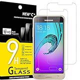 NEW'C 2 Stück, Panzer Schutz Glas für Samsung Galaxy J3 2015, Frei von Kratzern, 9H Härte, HD Displayschutzfolie, 0.33mm Ultra-klar, Ultrabeständig