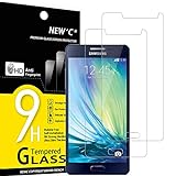 NEW'C 2 Stück, Panzer Schutz Glas für Samsung Galaxy A5 2015, Frei von Kratzern, 9H Härte, HD Displayschutzfolie, 0.33mm Ultra-klar, Ultrabeständig