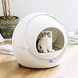 Automatischer Reiniger Katzentoilette, 140 oz Elektrisch Vollständig geschlossen Intelligente Katzenstreu Schaufel Desodorierer Selbstreinigende Katzentoilette