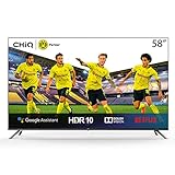 CHiQ Smart TV 147 cm (58 Zoll Fernseher) Android 9.0, Smart TV,LED TV, UHD, WiFi, Bluetooth, Google Assistant, Netflix, Prime Video, HDMI, USB