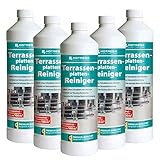 HOTREGA Terrassenplatten Reiniger Konzentrat 1 Liter - Reinigung für Terrasse und Balkon - Schutz vor Neuverschmutzung, Mengen:5