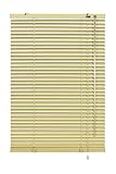 GARDINIA Alu-Jalousie, Sichtschutz, Lichtschutz, Blendschutz, Wand- und Deckenmontage, Aluminium-Jalousie, Beige, 120 x 175 cm (BxH)