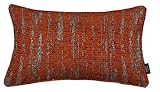 McAlister Textiles Strukturierter Chenille | Kissenbezug für Sofakissen | 30 x 50 cm in Terracotta Orange | Deko Kissenhülle für Sofa, Couch, Sessel mit metallischem Glanz