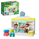 LEGO 10968 DUPLO Arztbesuch, Lernspielzeug für Kleinkinder, Spielzeug ab 2 Jahre mit Figuren: Ärztin, Vater und Kind