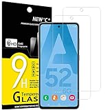NEW'C 2 Stück, Panzer Schutz Glas für Samsung Galaxy A52, A52 5G, A52S 5G, Frei von Kratzern, 9H Härte, HD Displayschutzfolie, 0.33mm Ultra-klar, Ultrabeständig