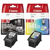Canon PG-540XL/CL-541 XL Druckertinte - hohe Reichweite + Fotopapier Value Pack Schwarz/ C/M/Y für PIXMA Tintenstrahldrucker ORIGINAL