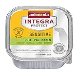 animonda Integra Protect Sensitive Hund, Diät Hundefutter, Nassfutter bei Futtermittelallergie, Pute + Pastinaken, 11 x 150 g