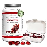 Biotary Astaxanthin 12mg, 8 Monatsvorrat, 120 Softgel Kapseln, Vegan, mit Vitamin E, inclusive Pillenbox, hohe Bioverfügbarkeit, Haematococcus Pluvialis, Super-Antioxidans