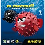 ANDRO Belag Blowfish Plus (Kurznoppe) Farbe 2,0 mm, rot, Größe 2,0 mm, rot