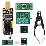 Dealikee SOIC8 SOP8 Test Clip EEPROM Flash BIOS USB +1.8V Adapter + Soic8 Adapter Programmer Module Kit Set for EEPROM 93CXX / 25CXX / 24CXX + CH341A 24 25 Series