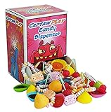 CAPTAIN PLAY | Retro Süßigkeiten Candy Dispenser| Retro Süßigkeiten Box mit 600g Nostalgie-Süßigkeiten in Einzelverpackung