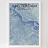 Mapdify Amsterdam Stadtposter, dein Lieblingsort als Wandposter, Karte deiner Stadt, City Poster