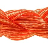 Présentoirs pour Bijoux Shamballa-Kordel aus Nylon (30 Meter, Farbe: Leuchtendes Orange) 1 mm Durchmesser