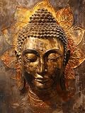 VAIIEYO 5D DIY Diamond Painting Buddha-Statuen, Diamant Painting Bilder Malerei Kits Religion, Malen Nach Zahlen Diamant Home Wand Decor Gemälde Kreuzstich Diamond Dekoration 40x50cm B603
