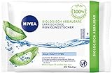 NIVEA Biologisch abbaubare erfrischende Reinigungstücher für alle Hauttypen, 25 Tücher