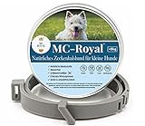 MC-Royal® Zeckenhalsband für kleine Hunde und Katzen - Effektiver Schutz vor Ungeziefern - wasserdicht und verstellbar - bis zu 8 Monate Zeckenschutz mit 100% natürlichen inhaltsstoffen