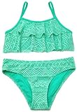 SHEKINI Mädchen Zweiteiler Bikini Badeanzug Teenager Bademode Spitze Schwimmanzug Tankini Set (14-16Year/170-176cm, Grün)