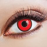 aricona Kontaktlinsen - rote Kontaktlinsen Halloween - farbige Kontaktlinsen ohne Stärke für Halloween & Kostüm-Partys