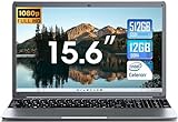 SGIN Laptop 15,6 Zoll, 12 GB RAM 512 GB SSD Windows 11 Notebook, Celeron N5095, Up to 2,8 GHz, FHD 1920 x 1080, Bluetooth 4.2, 2.4/5.0G WiFi, erweiterbarer Speicher 512 GB TF