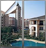 One Way Fensterfolie Sun Blocker UV Fensterfolie Verdunkelung Fenster Tönungsfolie Spiegeleffekt Folie Wintergarten Dachabdeckung Solarfolie Statisch Haftend (Silber, 30 x 200 cm)