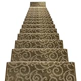 LILIS Stufenmatten Stufenmatten Treppen-Teppich Treppenmatten Verdicken Rechteck Selbstklebend Anti-Rutsch Treppe Osmanen 12 Mm 5 Größen 5 Farben Treppenmatten (Color : B, Size : 1pcs100x24x3cm)
