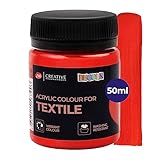 Decola - Klassische Rote Textilfarbe 50ml | Hochpigmentierte Textilfarben Waschmaschinenfest | Hergestellt von N
