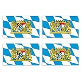 Kiwistar Aufkleber 4,5 x 2,3 cm Bayern - Bundesland Autoaufkleber Deutschland Flagge Länder Wappen Fahne Sticker Kennzeichen - Auto - Fahrrad - LKW