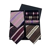 LiFBeauTiFuL Mode-Blumenkrawatten for Männer Seidenkrawatte und Einstecktücher Sets Grüne Krawatten Blaue Krawatten Graue Krawatte (Color : A070-003-023)