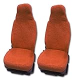 RAU - Universal Sitzbezüge für Pilotsitze und Wohnmobile - 2 Stück - 100% Frottee - Terracotta