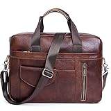 NRYB Bürotasche, Aktentasche Herren Aktentasche Fashion Business Schulter Messenger Bags 15,6' Laptop Handtaschen (Braun,40x30cm)