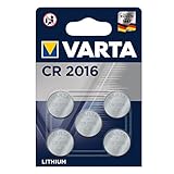 VARTA Batterien Electronics CR2016 Lithium Knopfzelle 3V Batterie 5er Pack Knopfzellen in Original 5er Blisterverpackung