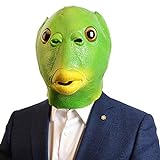 CreepyParty Fisch Maske Tier Latex Vollkopf Realistische Masken Für Halloween Karneval Kostüm Party Parade