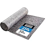 STROXX – Malervlies 1 x 50m mit 250g/m² – Abdeckvlies in Profi-Qualität mit PE Anti-Rutsch Beschichtung – extra starkes Schutzvlies – mehrfach verwendb